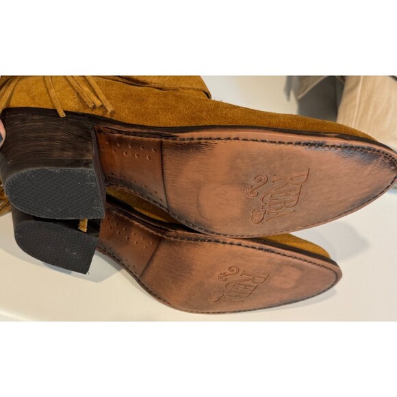 Reba Womens Suede Booties Boots by Justin Boots Brown Suede Fringe Size 10.5B - Picture 10 of 10